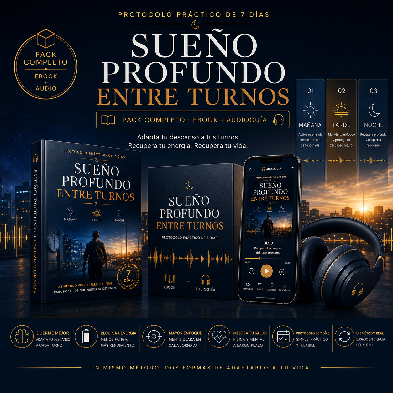 Pack Sueño Profundo Entre Turnos — Ebook + Audiolibro