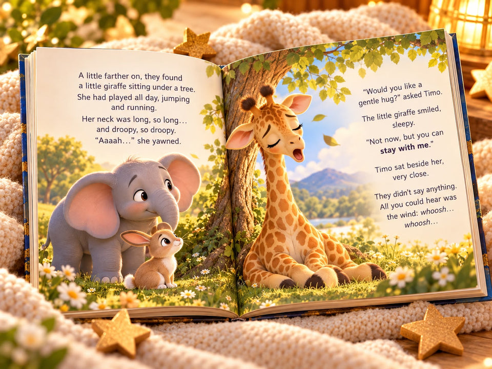 More English illustrated pages from The Elephant of Gentle Hugs